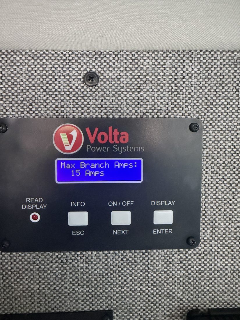 Volta panel: Max branch · 15 A